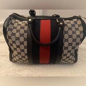 Authentic blue Boston Gucci bag